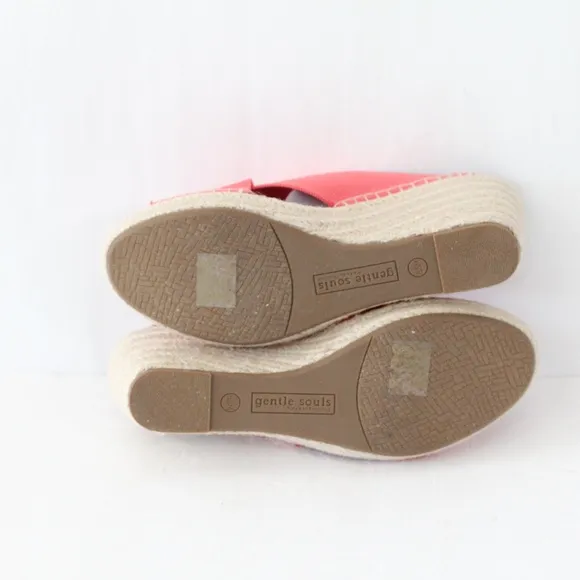 Gentle Souls Wedge Sandals NEW Espadrille Shoes Women sz 8.5 Crista