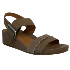 Gentle Souls Women's Giulia Two Band Wedge Sandals Brown Size 10
