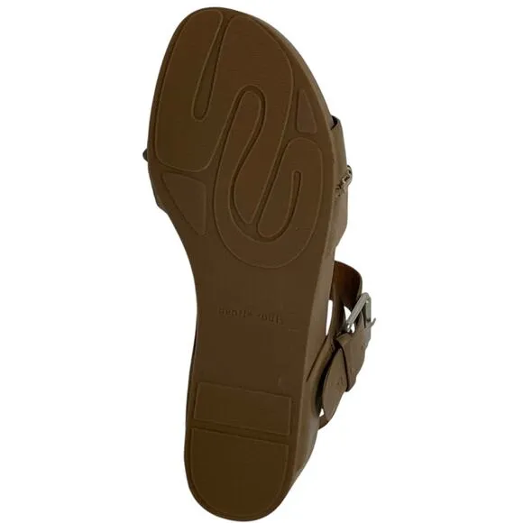Gentle Souls Women's Giulia Two Band Wedge Sandals Brown Size 10