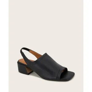 Gentle Souls Women's Penny Block Heel Slingback Sandals, Black, 9M