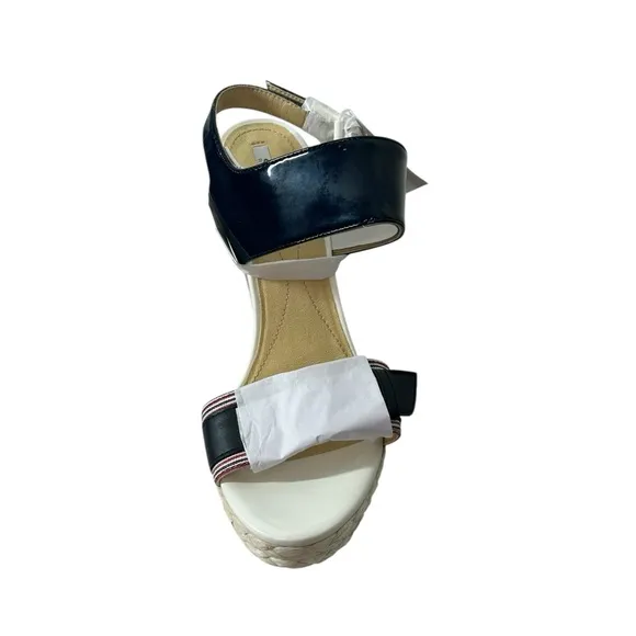 Geox Respira D Janira Red White and Blue Wedge Sandals Size 9 NIB
