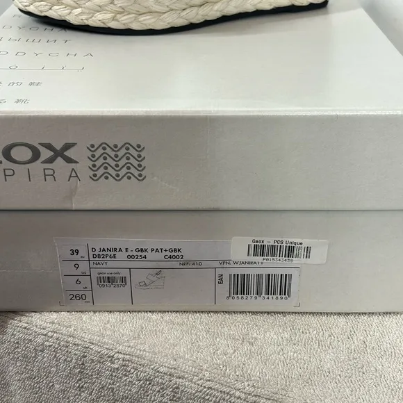 Geox Respira D Janira Red White and Blue Wedge Sandals Size 9 NIB