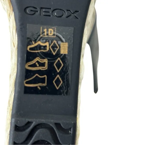 Geox Respira D Janira Red White and Blue Wedge Sandals Size 9 NIB