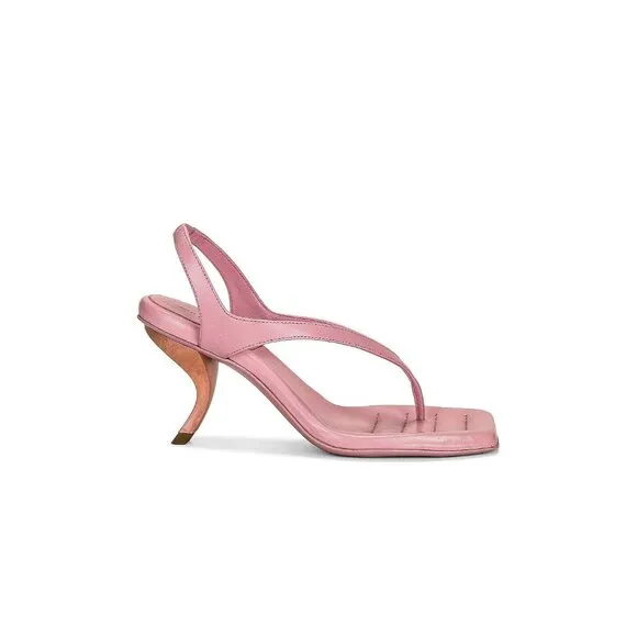 GIA BORGHINI x RHW Thong Sandals Heels Pink