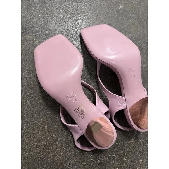 GIA BORGHINI x RHW Thong Sandals Heels Pink