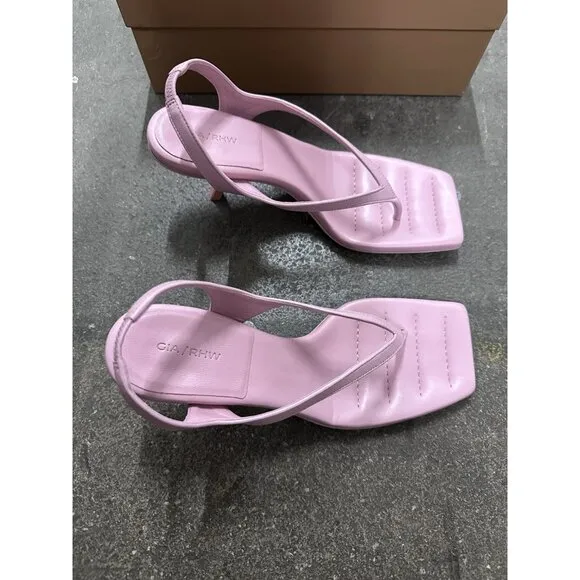 GIA BORGHINI x RHW Thong Sandals Heels Pink