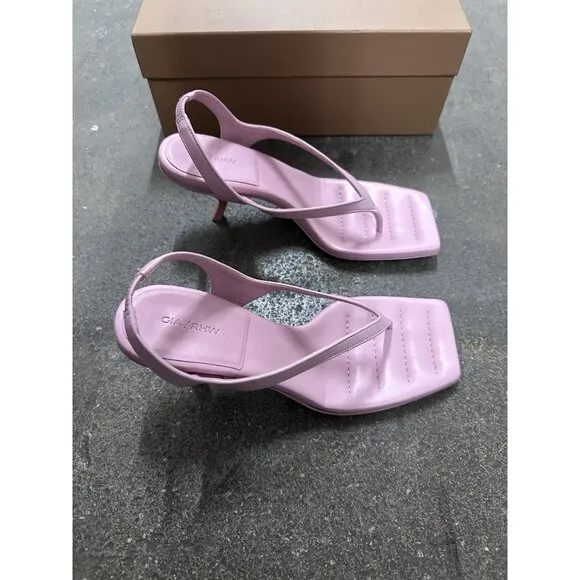 GIA BORGHINI x RHW Thong Sandals Heels Pink