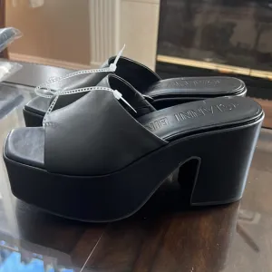 Gianni BiniLomah Leather Square Toe Platform Sandals