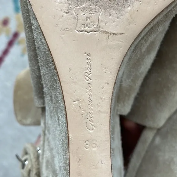 Gianvito Rossi Slingback suede wedge sandal