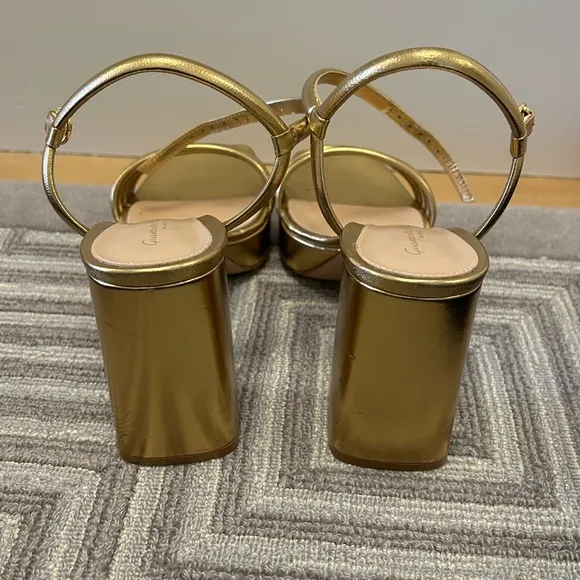 Gianvito RossiMetallic Gold Lena 70mm platform sandals