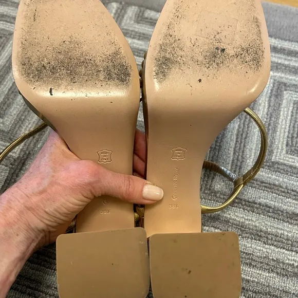Gianvito RossiMetallic Gold Lena 70mm platform sandals