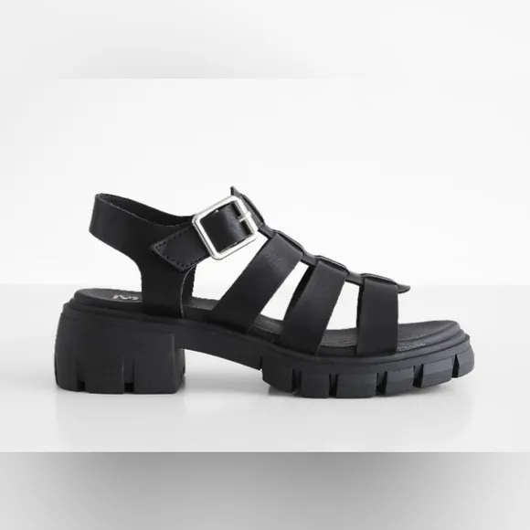 Girls Mia Lycie Strappy Sandal Black Platform