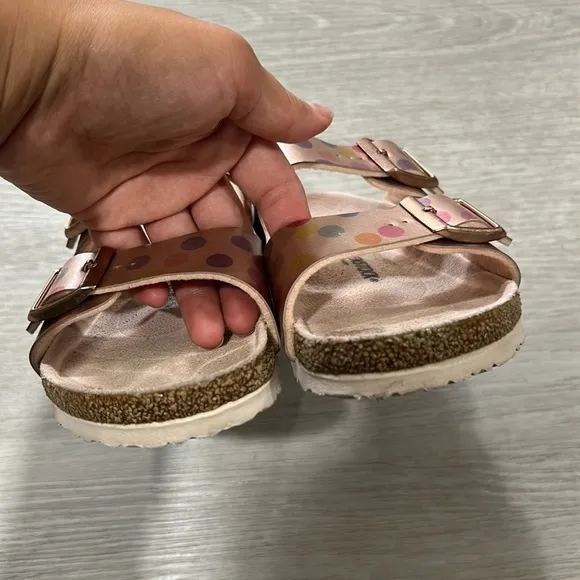 Girls polka dot Arizona birkenstock sandals