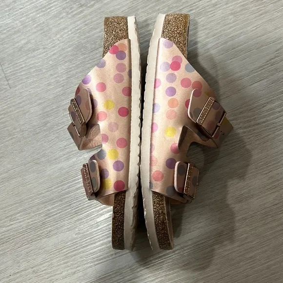 Girls polka dot Arizona birkenstock sandals