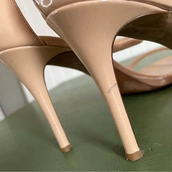 Giuseppe Zanotti HARMONY Zip Heels/Sandals in Neutral Patent Leather *Italy*