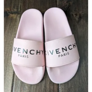 Givenchy Kids Girls Logo Pool Sandals Pink Black 32 EU 13 US USA