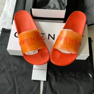GIVENCHY POOL SLIDES SANDALS DARK ORANGE..SIZE 9us-42 BRAND NEW