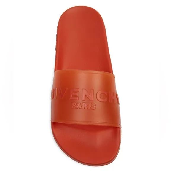 GIVENCHY POOL SLIDES SANDALS DARK ORANGE..SIZE 9us-42 BRAND NEW