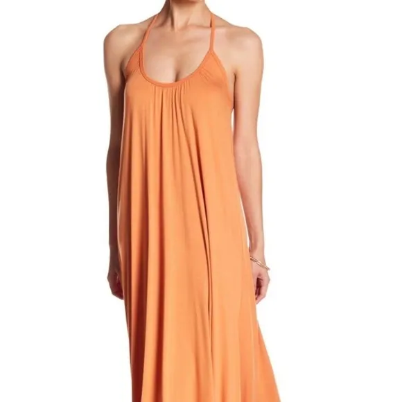 Go Couture Modal Maxi Dress in Butterum / Orange NWOT Size Medium