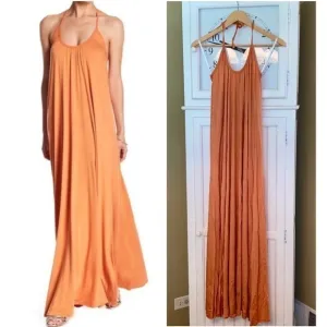 Go Couture Modal Maxi Dress in Butterum / Orange NWOT Size Medium