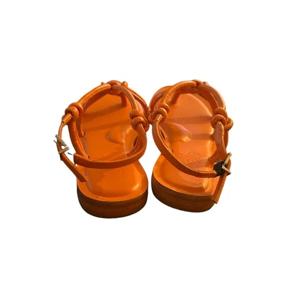 Golo Forget Me Knot Modern Roman Sandals, Orange Peel, size 6.5