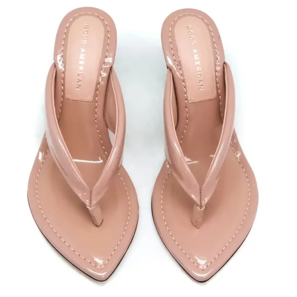 Good American Cinderella thong heels Sandals