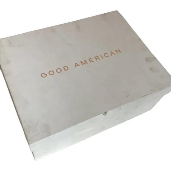 Good American Like New Lucite Sandals silver snake heels in box 7