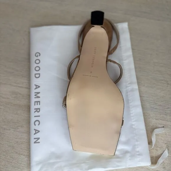 Good American | The Standout Square Toe Sandal