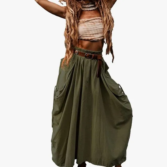 Gorgeous Effortless Boho Maxi Skirt.  Many colors available.