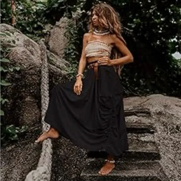 Gorgeous Effortless Boho Maxi Skirt.  Many colors available.