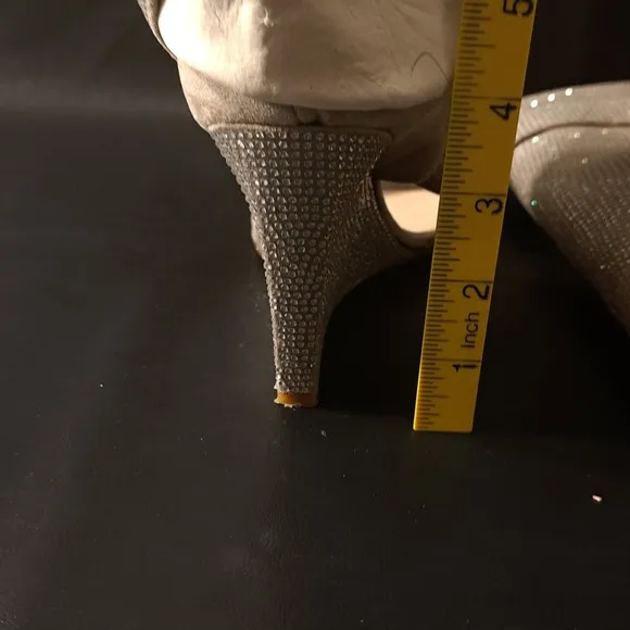 Goserce‎ Women's Heel/Sandals/Boots Faux Rhinestones Open Toe Mid-Calf Wedge 10