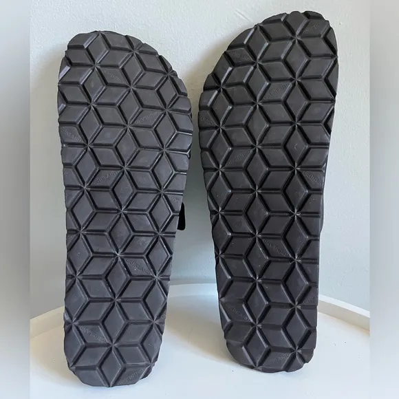 GRUNLAND Black Leather Sandals EU Size 45