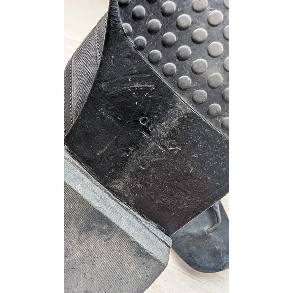 Gucci Black Men Leather Sandals - Size 11.5