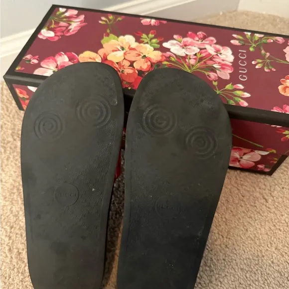 Gucci Floral Slide Sandals