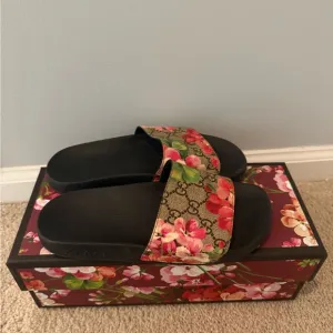 Gucci Floral Slide Sandals
