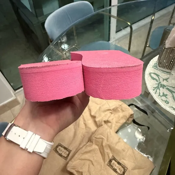 Gucci Pink Sandals with GG Logo