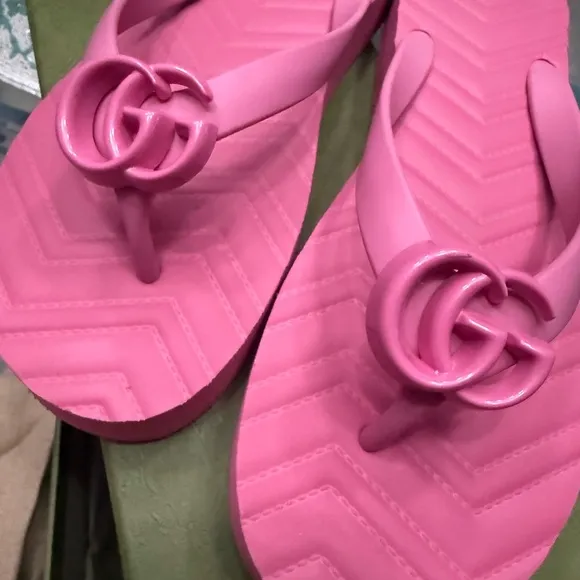 Gucci Pink Sandals with GG Logo