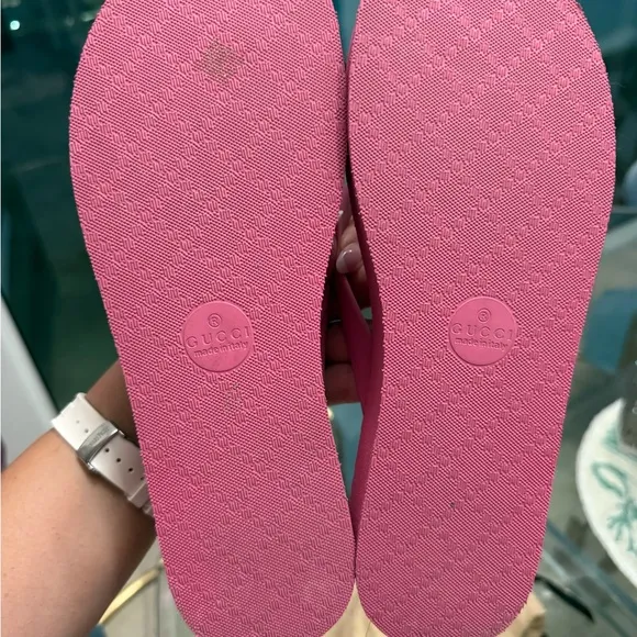 Gucci Pink Sandals with GG Logo