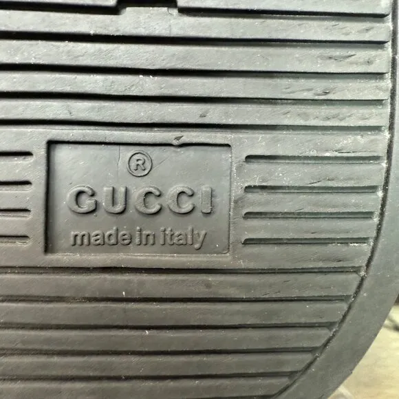 Gucci Sherry Line Mens Size 42 EU 9.5 US Red &amp; Green Thong Sandals
