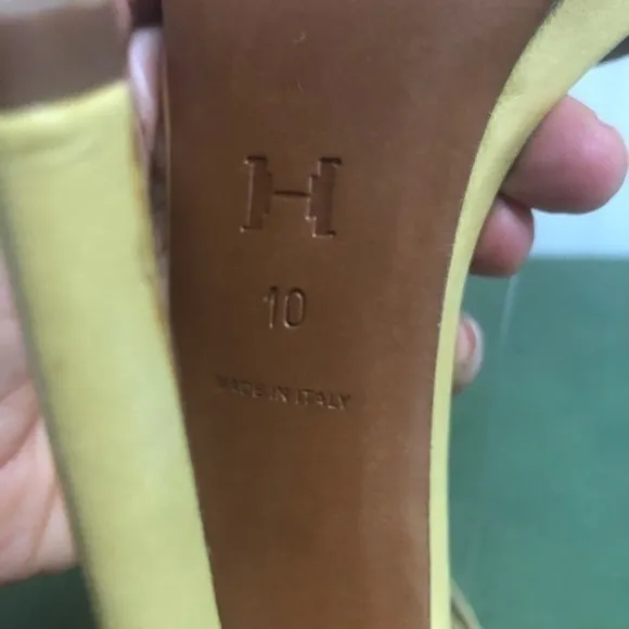 Halston Heritage Angie Ankle Strap Heels Lemonade