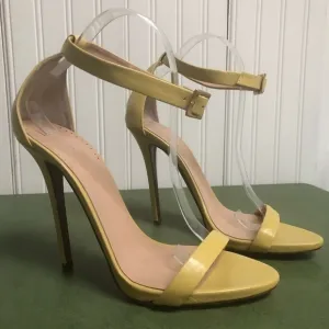 Halston Heritage Angie Ankle Strap Heels Lemonade