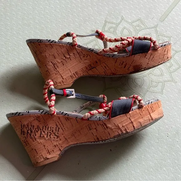 Harajuku Lovers Nautical Rope Wedge Sandals