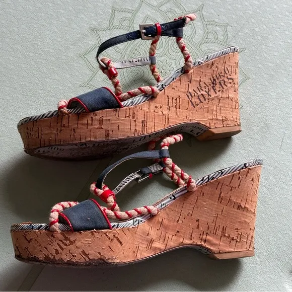 Harajuku Lovers Nautical Rope Wedge Sandals
