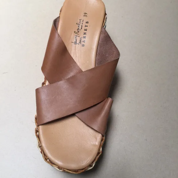 Henry Beguelin leather strapped platform sandals