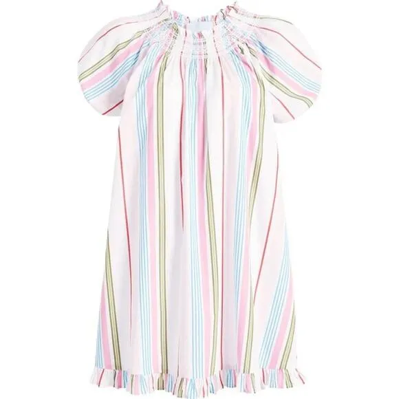 Hill House The Genevieve Nap Dress in Rainbow Stripe Size Small Gently Used