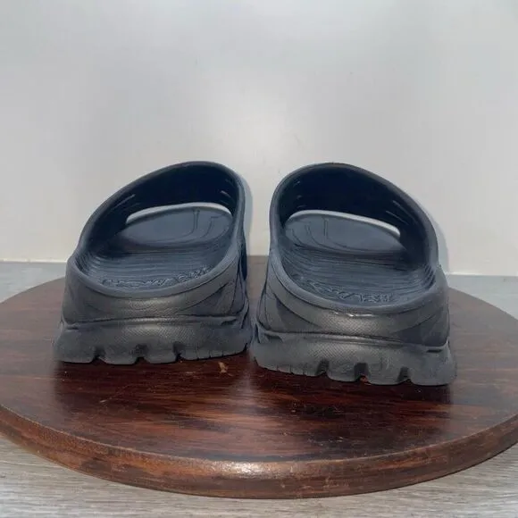 Hoka One One Ora Men’s 9 Women’s 11 Recovery Slides Ultra Comfort Black Sandals
