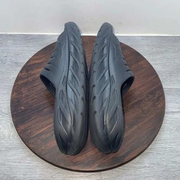 Hoka One One Ora Men’s 9 Women’s 11 Recovery Slides Ultra Comfort Black Sandals