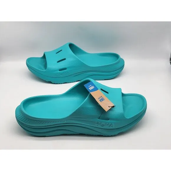 Hoka Ora Recovery Slide 3 Mens Sandals Ceramic Blue FL1123A Size 11