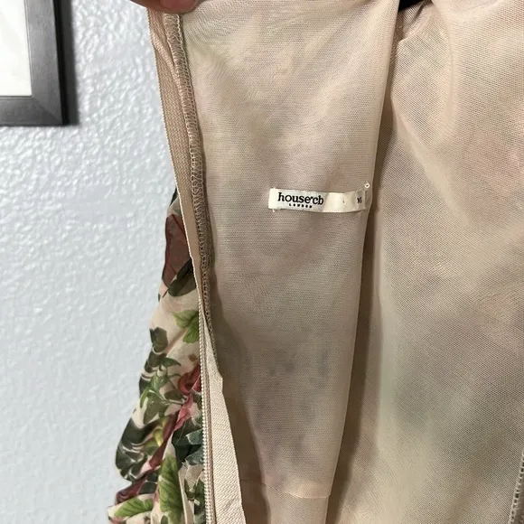 HOUSE OF CB 'Roseanne' Vintage Floral Ruched Midi Dress NWOT