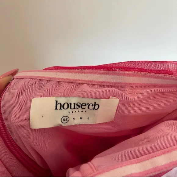 House Of CB Sasha Multicolor Strapless Ruched Dress Size XS